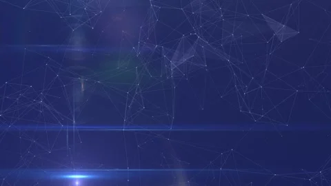 Abstract Digital Background with Transforming Plexus Lines and Dots Video stock 153620310