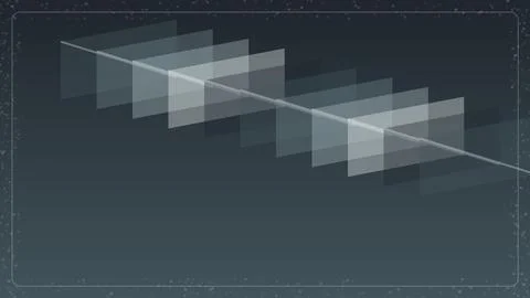 Abstract digital background with translucent layered squares and diagonal l.. Stock Illustration