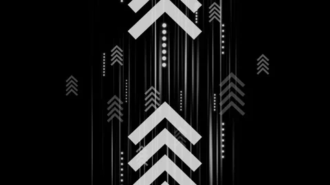 Abstract digital background with upward turquoise chevron arrows and vertic.. Stock Footage 334750793