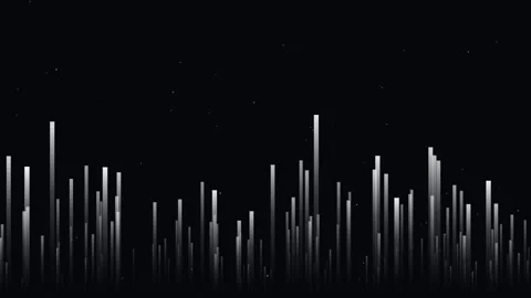 Abstract digital background with vertical glowing white lines and particles.. Stock Footage 344240332
