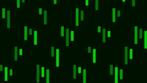 Abstract digital background with vertical green bars on a black backdrop Video stock 335117986
