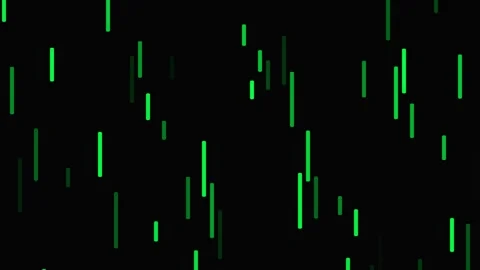 Abstract digital background with vertical green lines falling on black canvas Stock Footage 339618470