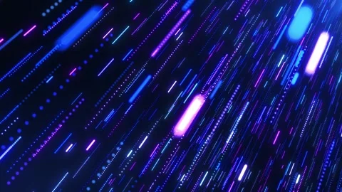 Abstract digital background. Visualization of big data particle flow Stock Footage 309141203
