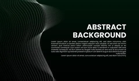 Abstract digital background with white glowing dots forming a wave pattern Stock Illustration