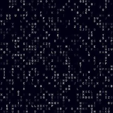 Abstract digital background. White sparse alphabet letters background. Medi.. Stockillustratie