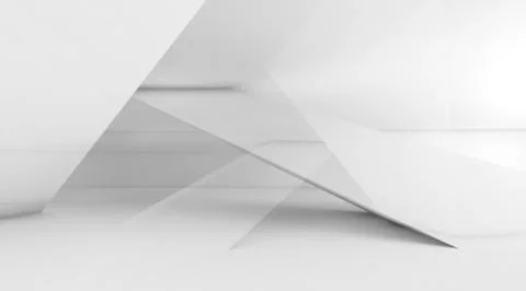 Abstract digital background, white structures, 3d Stock Illustration