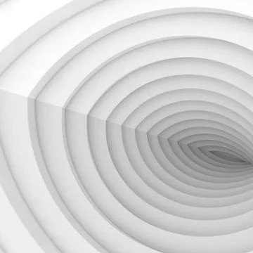 Abstract digital background, white tunnel pattern Stock Illustration