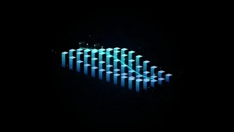 Abstract digital bar graph animation visualizing complex financial data on .. Stock Footage 345360513