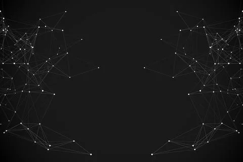 Abstract Digital Big Data Network Futuristic Connection Vector Background. Stock Illustration