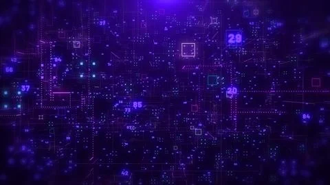 Abstract digital big data structure futuristic network connection technology Stock Illustration