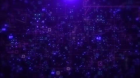 Abstract digital big data structure futuristic network connection technology Stock Illustration