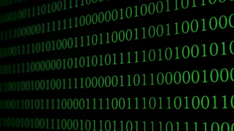 Abstract digital binary code background displayed in vibrant green Stock Footage 308519392