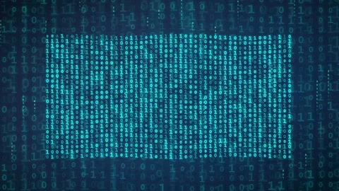 Abstract Digital Binary Code Background with Glowing Blue Data Stream and Stock Footage 339319761