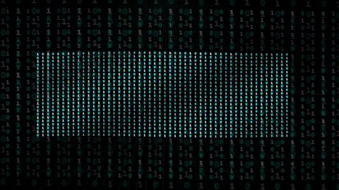 Abstract Digital Binary Code Background with Glowing Blue Data Stream and Cyber Stock Footage 339321611