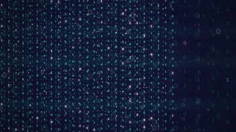 Abstract Digital Binary Code Background with Glowing Blue Numbers and Data Stock Footage 339323993