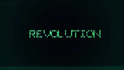 Abstract Digital Binary Code Morphing Typography Animation Stock Footage 345515617