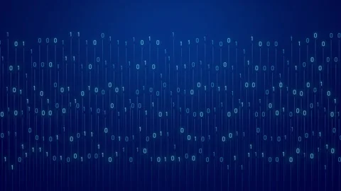 Abstract digital binary code moving up and down agains blue background. Stock Footage 321550752