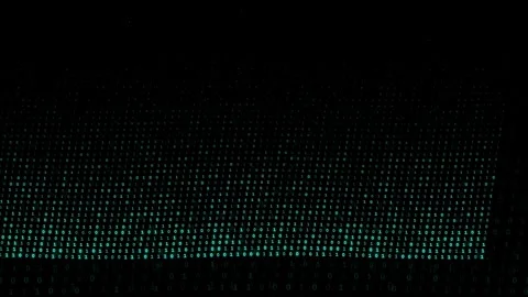 Abstract Digital Binary Code Stream Flowing Across a Dark Background for Stock Footage 339323745