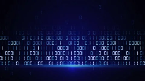 Abstract Digital Binary Data Scan Loop Stock Footage 241632271