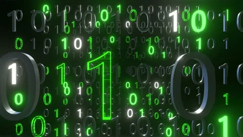 Abstract Digital Binary Hologram Background Stock-Footage 219636093