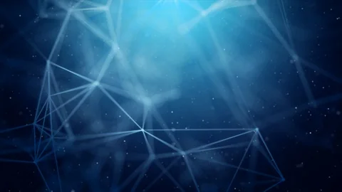 Abstract Digital Binary Plexus Data Networks Funnel Loop Motion Background Stock Footage 94650757