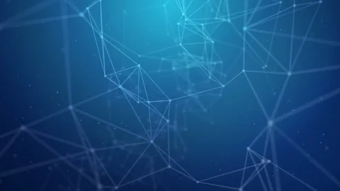 Abstract Digital Binary Plexus Data Networks Funnel Loop Motion Background Video stock 94739090