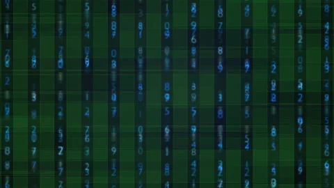 Abstract Digital Binary Stream Matrix on a Green Structure Stock Footage 308581911