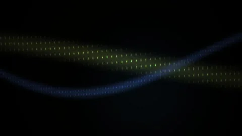 Abstract digital binary wave flowing seamlessly on dark background for futu.. Stock Footage 346325201