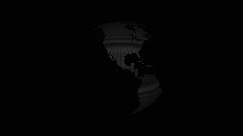 Abstract Digital Black and Grey Earth Rotates in Outer Space 動画素材 211880495