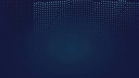Abstract Digital Blue Background with Animated Glowing Dot Grid and Fluid Stock Footage 339326209