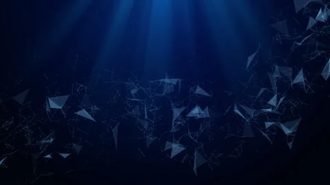 Abstract Digital Blue Line And Dots Connect, Technology Network Video Background Stock Footage 336832230