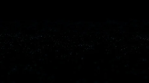 Abstract Digital Blue Particular, Dots, Dust Waving on Black Background Stock Footage 106009441