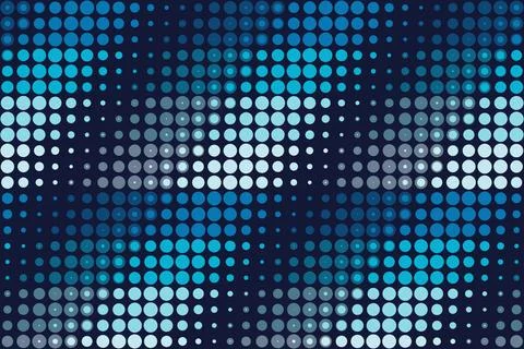 Abstract digital blue pattern with glowing dots and lines Stock Photos