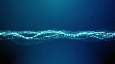 Abstract digital blue points color wave surface complex blue background loop Stock Footage 169453086