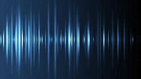 Abstract digital blue soundwave audio equalizer neon motion background Stock Footage 341558923