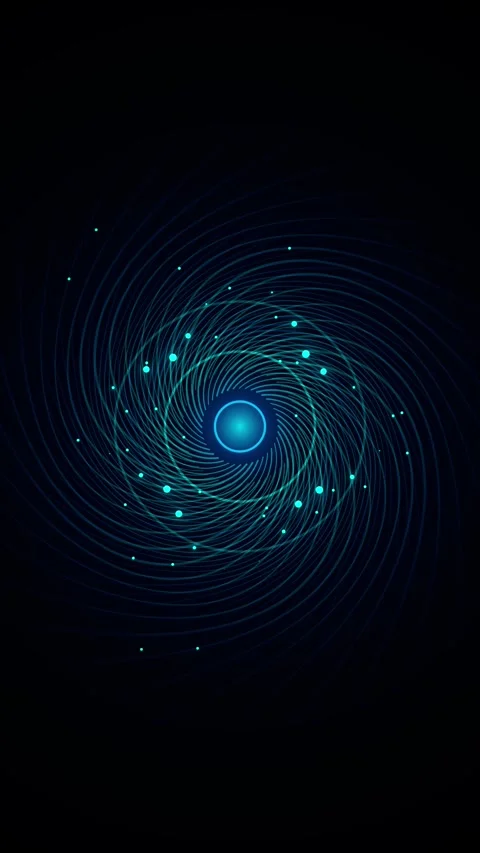 Abstract digital blue vortex energy flow background seamless loop video 스톡 동영상 345487594