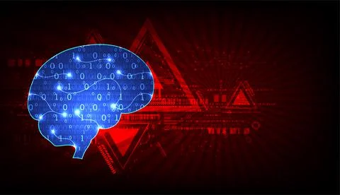 Abstract digital brain,technology concept. Vector Stock Illustration