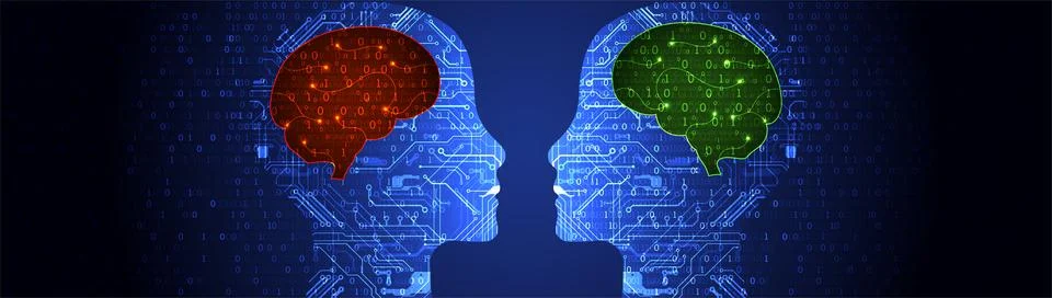 Abstract digital brain,technology concept. Vector Stock Illustration
