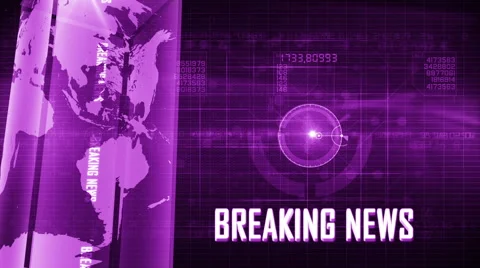 Abstract digital BREAKING NEWS background PURPLE Video stock 47260535