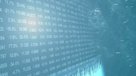 Abstract digital business data numbers index background 動画素材 334081153