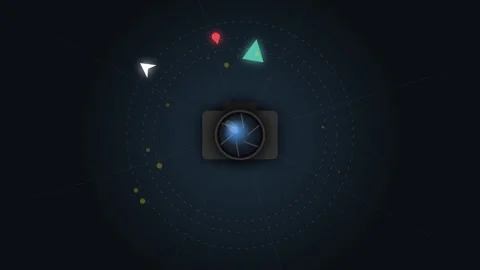 Abstract Digital Camera Interface Motion Graphic Stock Footage 347018439