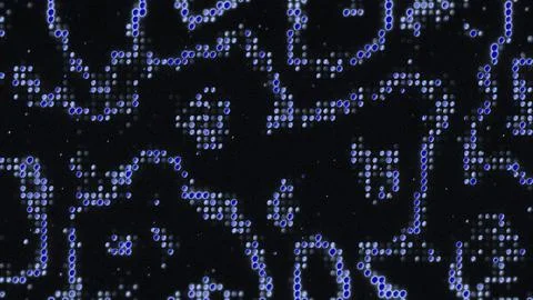 Abstract Digital Cell Texture Blue Halftone Background Illustrazione stock