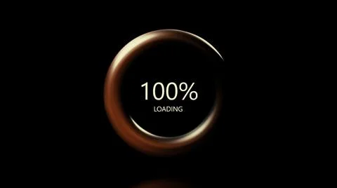 Abstract digital circle with changing numbers from 100 to 0. Motion. Ring shaped 스톡 일러스트