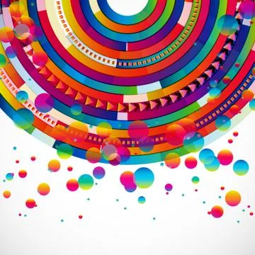 Abstract digital circles vector background Stock Illustration