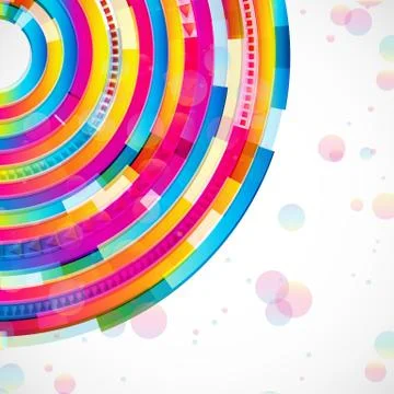 Abstract digital circles vector background Stock Illustration