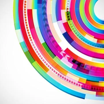 Abstract digital circles vector background Stock Illustration
