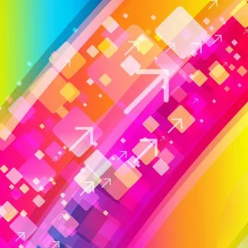 Abstract digital circles vector background Stock Illustration