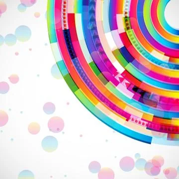 Abstract digital circles vector background Stock Illustration