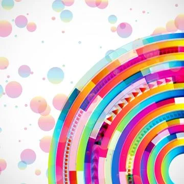 Abstract digital circles vector background Stock Illustration