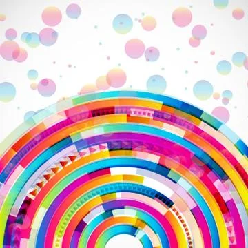 Abstract digital circles vector background Stock Illustration
